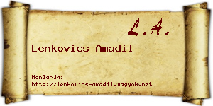 Lenkovics Amadil névjegykártya